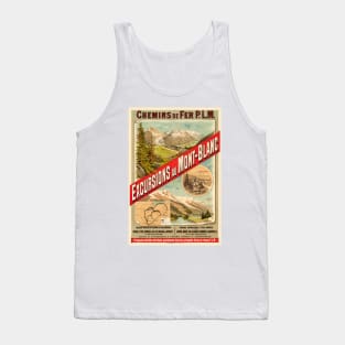 Excursions au Mont-Blanc Vintage Poster 1889 Tank Top